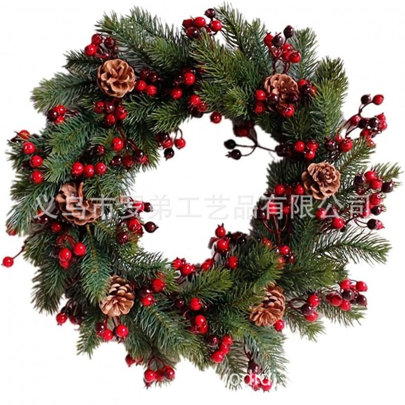 Christmas Wreath Door Hanging Decor Home Mall Window Party Festive Simulation Ornament