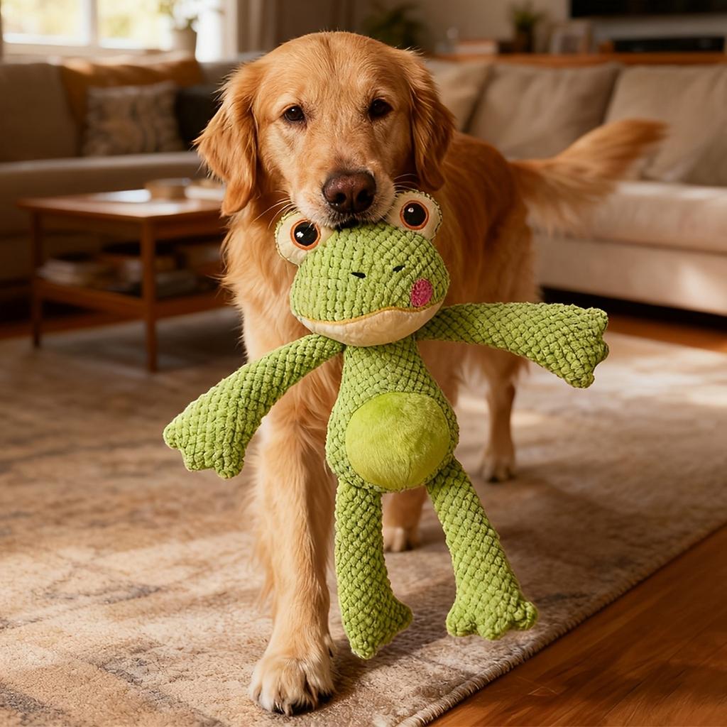 Pull String Squeaky Plush Toy For, Interactive Toy for Boredom and Play