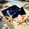 Custom Name Personalized Anime Print Beach Towel, for Trip Camping Beach Party Home Decor, Birthday Gift for Family & Friends