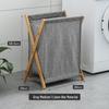 Solid Wood Foldable Laundry Hamper: Large, Durable Storage Basket for Clothes in Laundry Room or Bathroom.