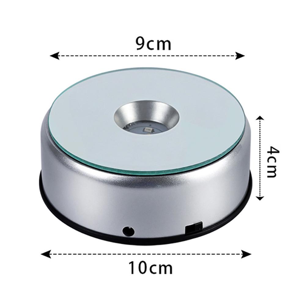 Lampada LED Rotante Multicolore Silenziosa a 90° con Base Scolpita in Cristallo