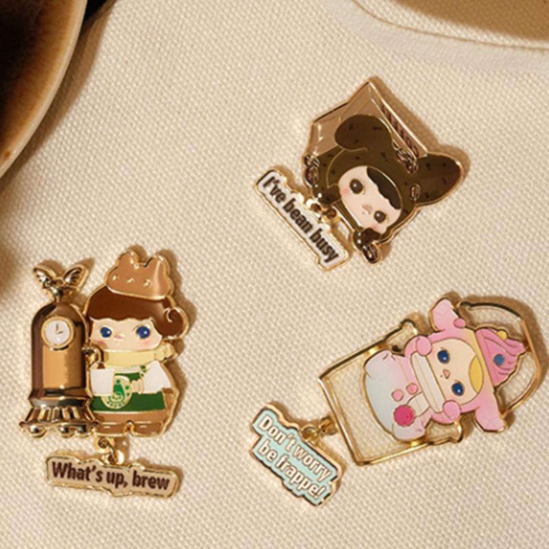 POP MART Pucky Elf Bunny Café Collection, Badge Mystery Boxes, Single Blind Box