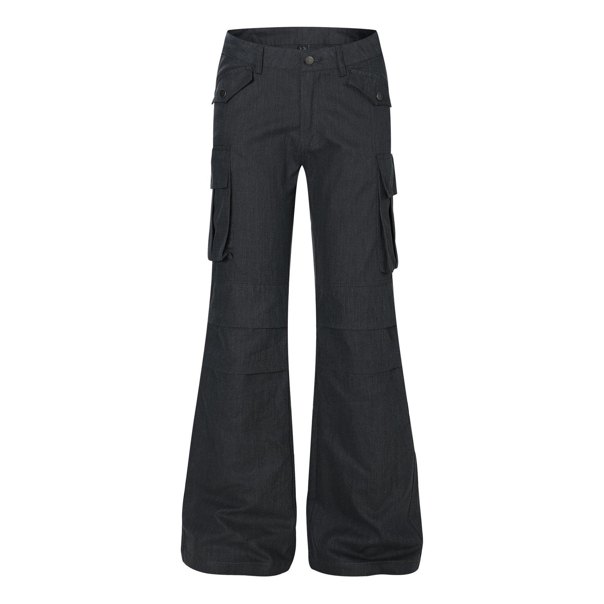 Guan Qu Women s Retro Workwear Casual Long Pants - Spring Collection L