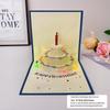 Carte pop-up Gâteau d'anniversaire musical 3D avec lumières colorées et enregistrement