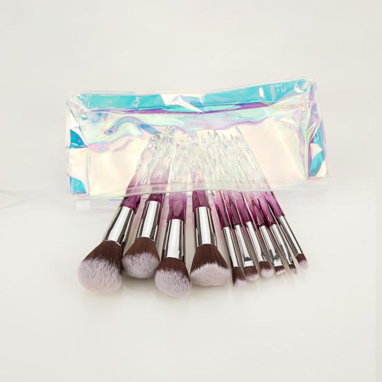 Yousheng 10 Stück/Set Beauty Pinsel Gleichmäßiges Schattieren Ausgezeichnete Duktilität Dünner Professioneller Puder Foundation Concealer Kosmetikwerkzeug für Frauen