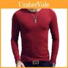 Elegant Solid Color Slim Fit Long-sleeved T-shirt For Men Fashionable And Comfortable