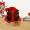 Single-layer Bright Velvet Gold-stamped Snowflake, Star And Moon Christmas Hat