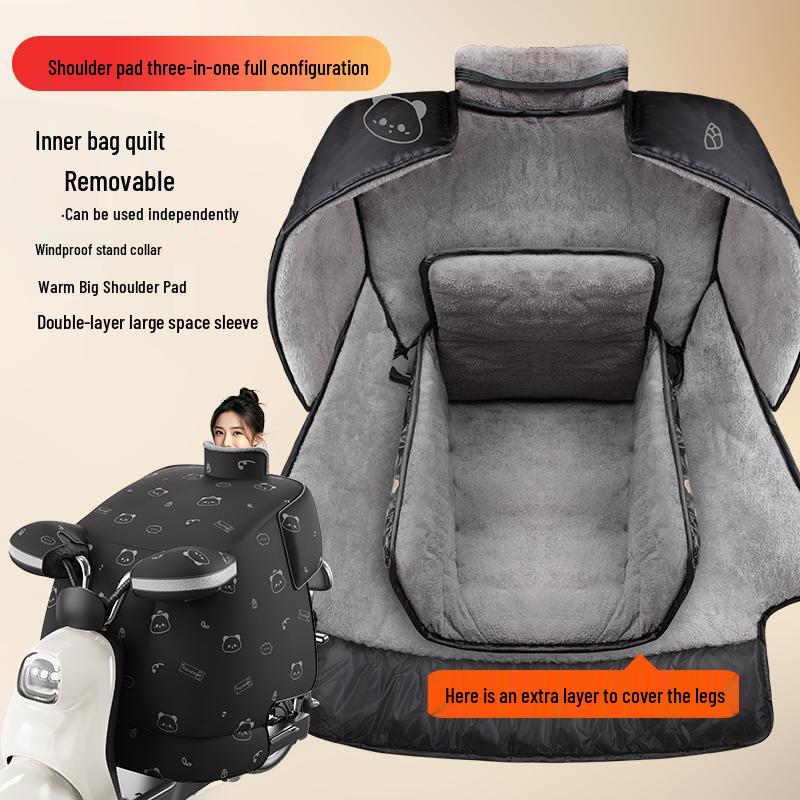 2025 Winter Extra Thick Fleece-Lined Electric Vehicle Windshield Cover - Waterproof, Warm, & Battery-Compatible