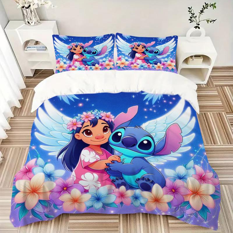 Lilo Stitch Fantasy Print 3Pcs Bedding Setduvet Cover With 2 Bedropillowcase Home Birthday Gift