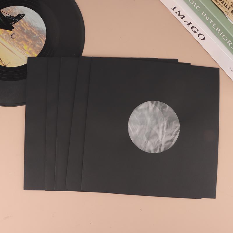 5Pcs 7/10/12Inch Vinyl Record Sleeves With Po Inner Bag Album Protective Covers Anti-Static Kraft Paper Record Jackets Bags