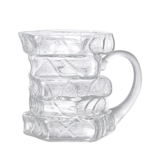 Glass Coffee Mug Stacked Book Design 420mlHeat-Resistant Tea Cup 420ml Microwave Safe Dishwasher Safe Gift for Book Lovers And Collectors