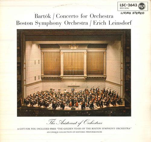 

LP Record ERICH LEINSDORF, BOSTON SYMPHONY OR - Bartok Konzert Fur Orchester / Das LSC2643 RCA VICTOR RED Germany Classical Used