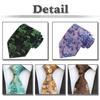 WHITE FANG Necktie, Floral Pattern, Solid Color, Suitable for Suits, Business, Casual, Stylish, Washable, Men's NC018 (09: Purple 283)