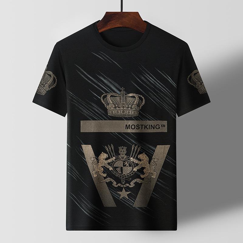 

Летняя популярная футболка с короткими рукавами, мужская модная повседневная футболка с половиной рукавов с корейским принтом XXXXL