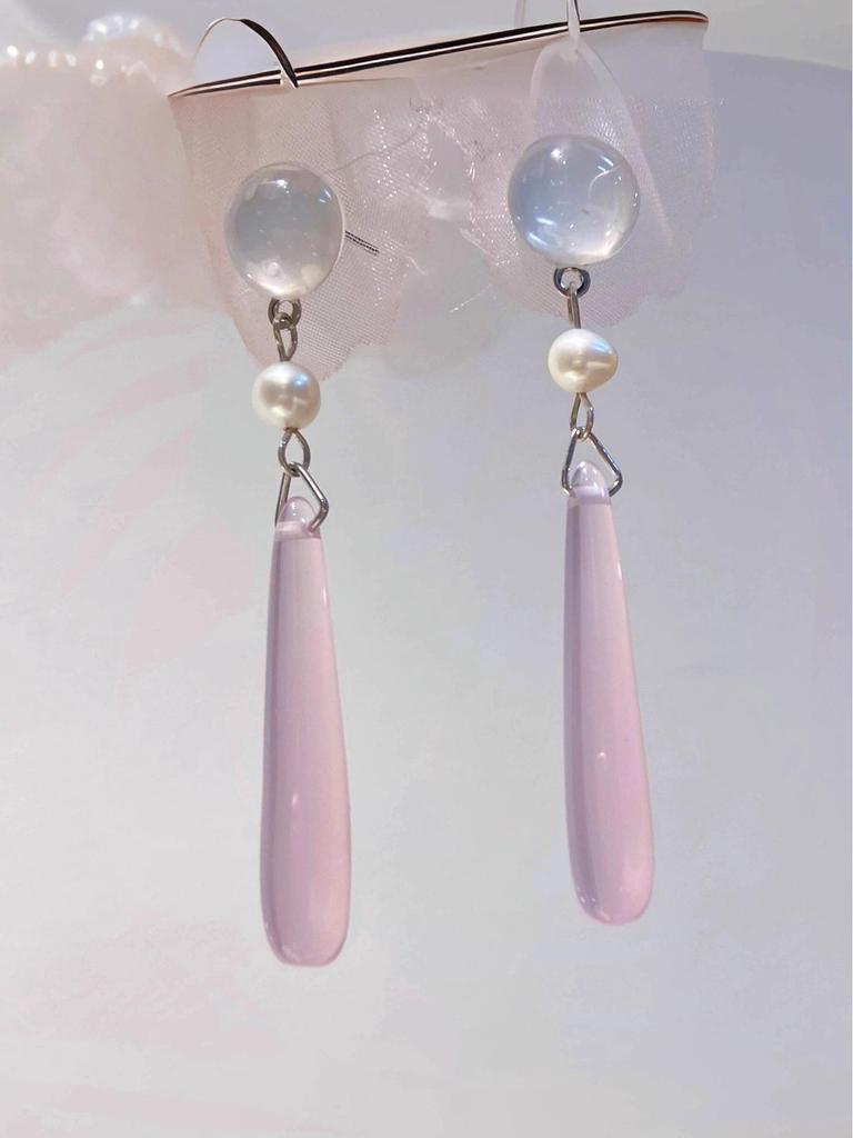 Pearl Water Drop Chinese Style Ear Clips - No Piercing Women's Earrings