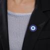 Dawapara Spilla da bavero Occhio Malvagio Smalto Spilla Greca Portafortuna Protezione Amuleto Accessori per Cappello Borsa Gioielli in Acciaio Inossidabile