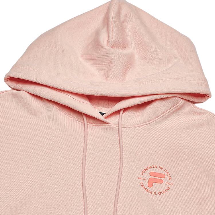 Fila Fusion Uniform Letter Hooded Sweatshirt Women sweatshirt Enchanting-Orange T11W345201F-OR