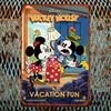 1pc 20.32x30.48cm "Mickey and Minnie's Vacation Fun" Theme, Iron Wall Hanging, Suitable for Room Home Decoration, Disney Classic