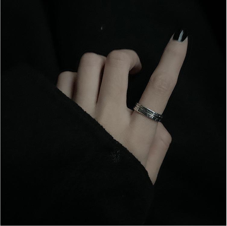 Women's Adjustable S925 Sterling Silver Retro Minimalist Open Ring