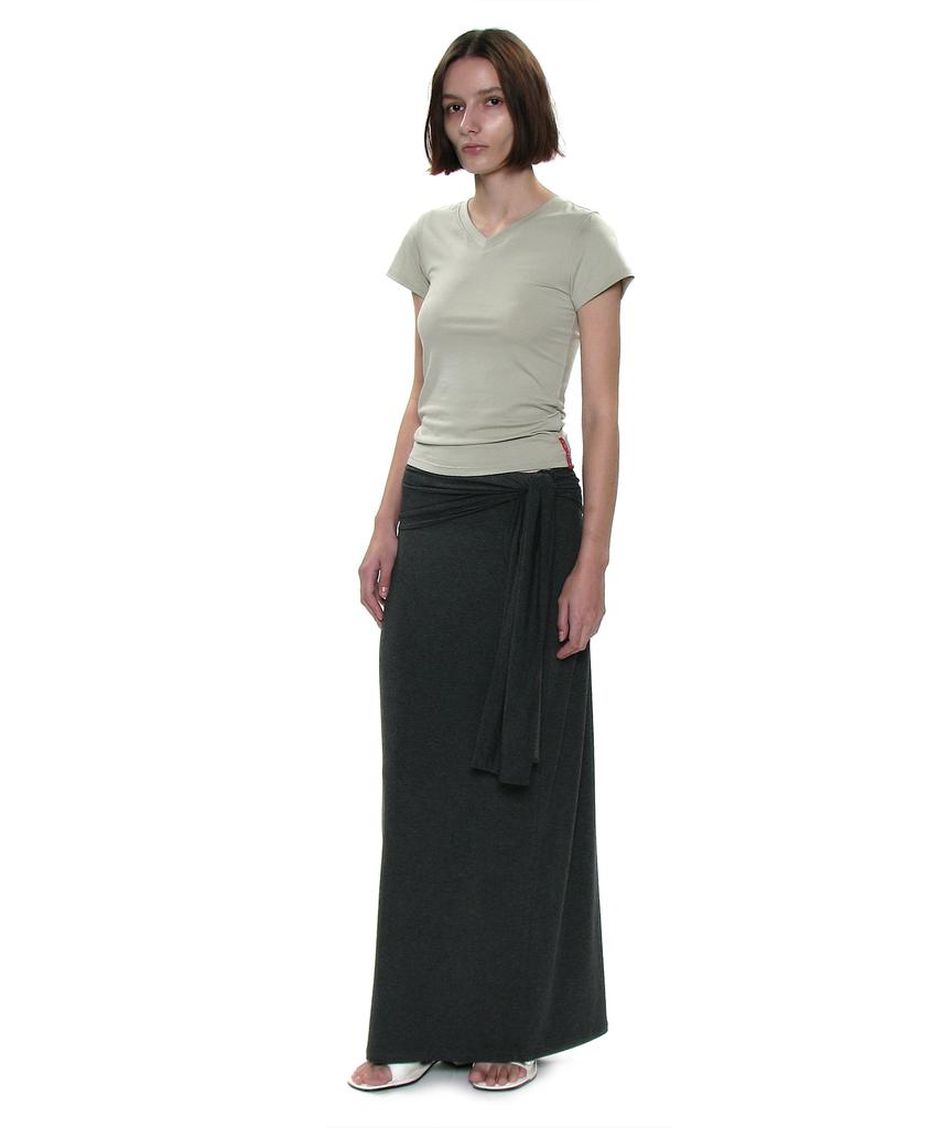 PARTIMENTO WOMEN Pwc V-Neck Baby Tee_Dusty Mint