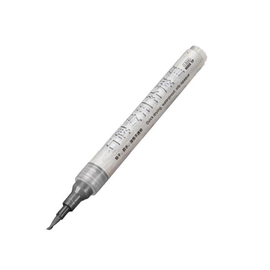 

Permanent Paint Pen Oil-Based Markers Quick Dry Waterproof Marking Pens for Metal Wood Fabric Plastic Stone Canvas Glass Industrial Tires срібний