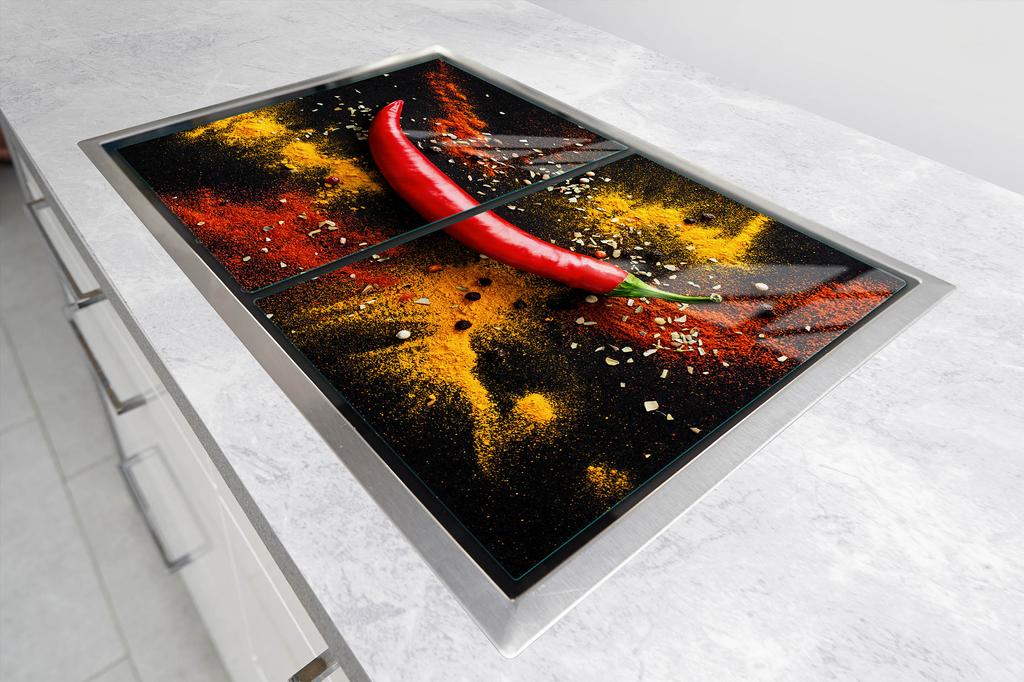 SZKLANA PŁYTA OCHRONNA NA KUCHENKĘ 70x52 CHILLI