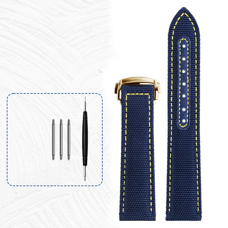 Cinturino in nylon per omega hamilton cinturino Tela Resistente Cinturino per orologio 20mm 22mm confortevole Cinturino in pelle fibbia pieghevole inferiore