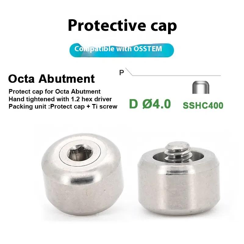 Titanium Alloy Composite Protection Cap Dental Implant Replacement Screw Suitable For Osstem