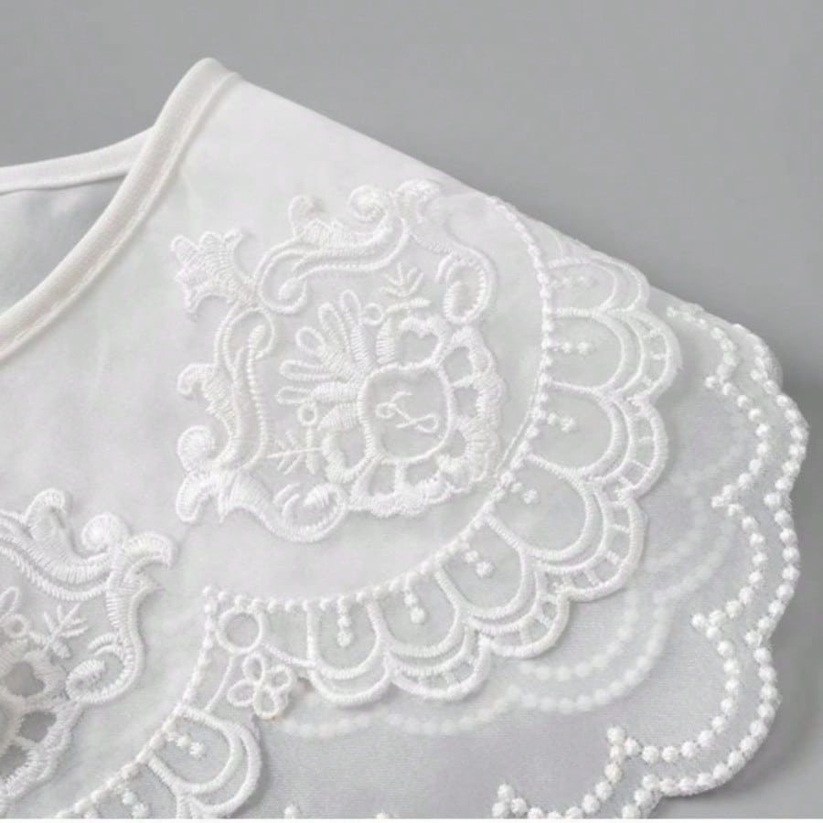 Versatile organza embroidered fake collar women's decorative lace collar multi-functional small shawl