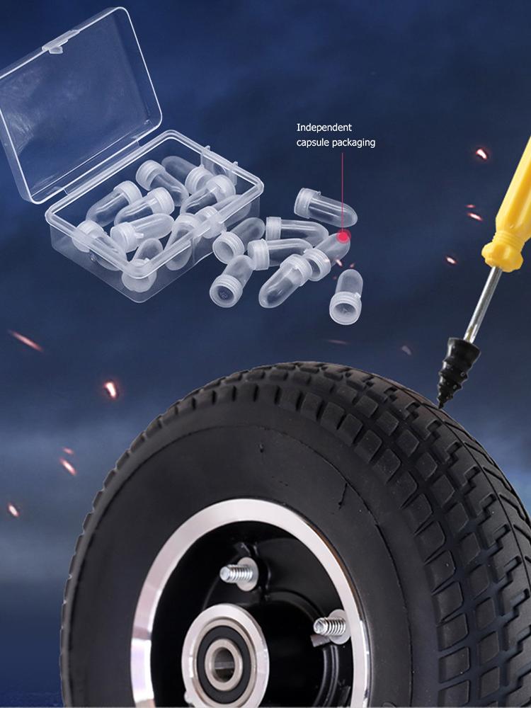50 ks Gumový hřebík na opravu pneumatik Samolepicí hřebík na opravu pneumatik Oprava defektu pneumatiky Rychlé nástroje na opravu pneumatik pro nákladní auto, skútr, kolo