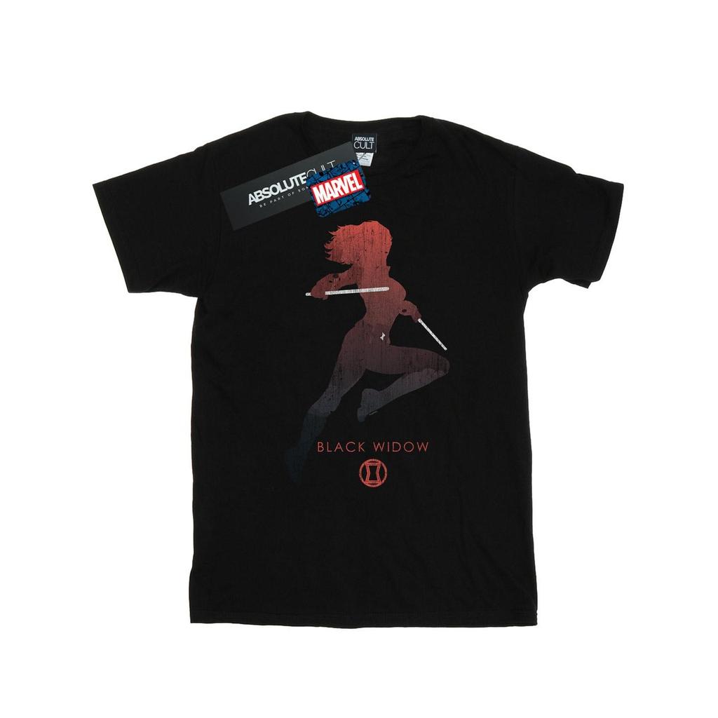Marvel Womens/Ladies Black Widow Silhouette Cotton Boyfriend T-Shirt