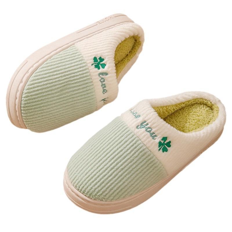 Baotou Cotton Slippers Women's Autumn and Winter Outer Wear New Indoor Home Non-slip Soft Bottom Plush Slippers