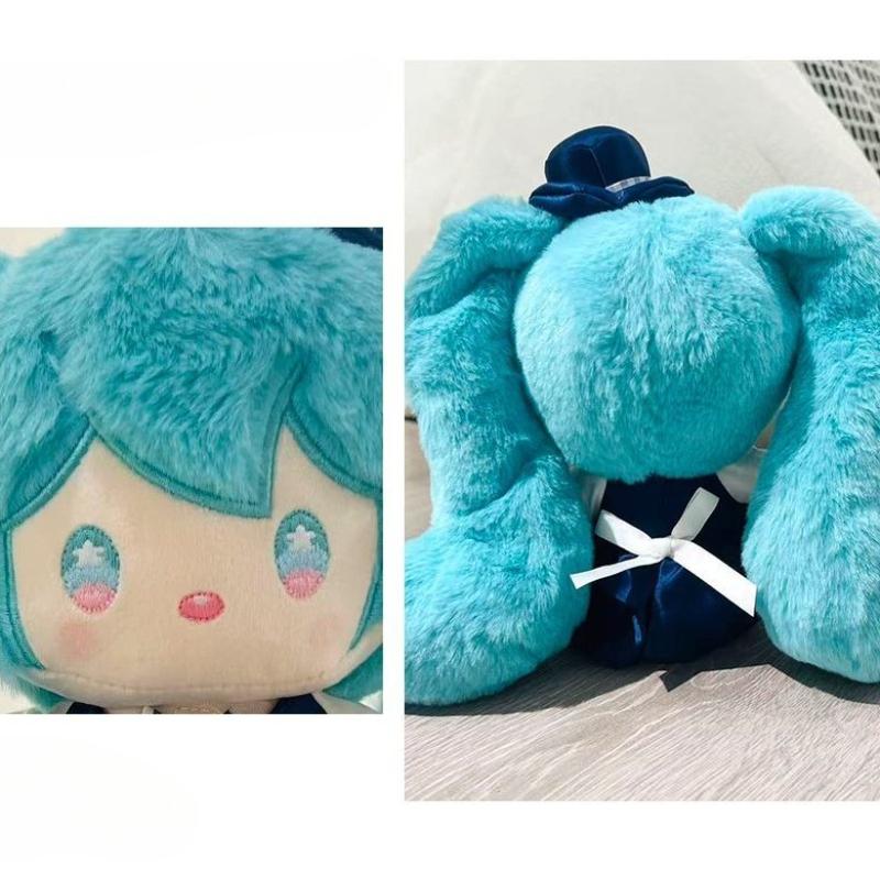 New Cartoon Hatsune Miku Plush Doll Anime Peripheral Hatsune Miku Cos Clothes Plush Sofa Pillow Children Companion Toy Doll Gift