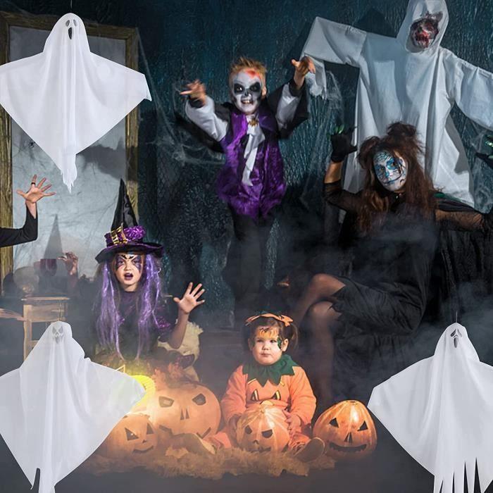 Halloween Decoration - Hanging Ghost - 3 Pieces - Polyester and Plastic - 57x60 Cm