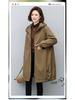 Women's 2024 Winter Fleece-Lined Hooded Parka: Loose Mid-Length Thickened Workwear Cotton Coat