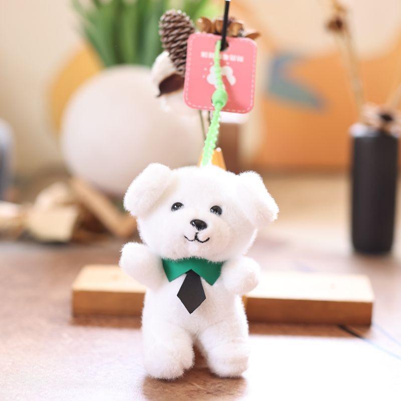 Adorable Dog Plush Toy With Pp Cotton Filling For Bags And Key Holders