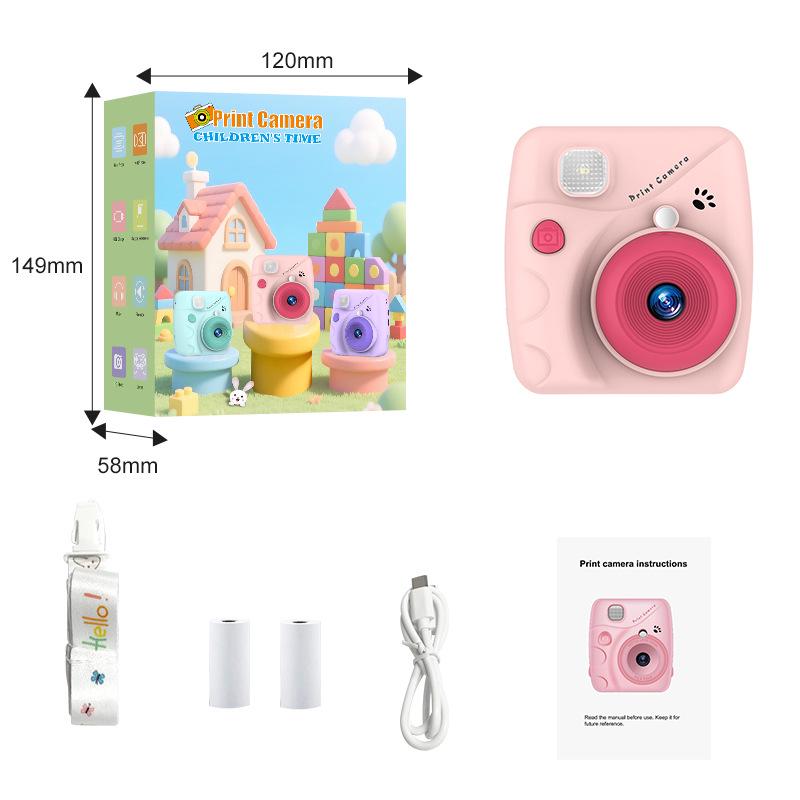 Children's Instant Print HD Digital Camera - New Color Edition