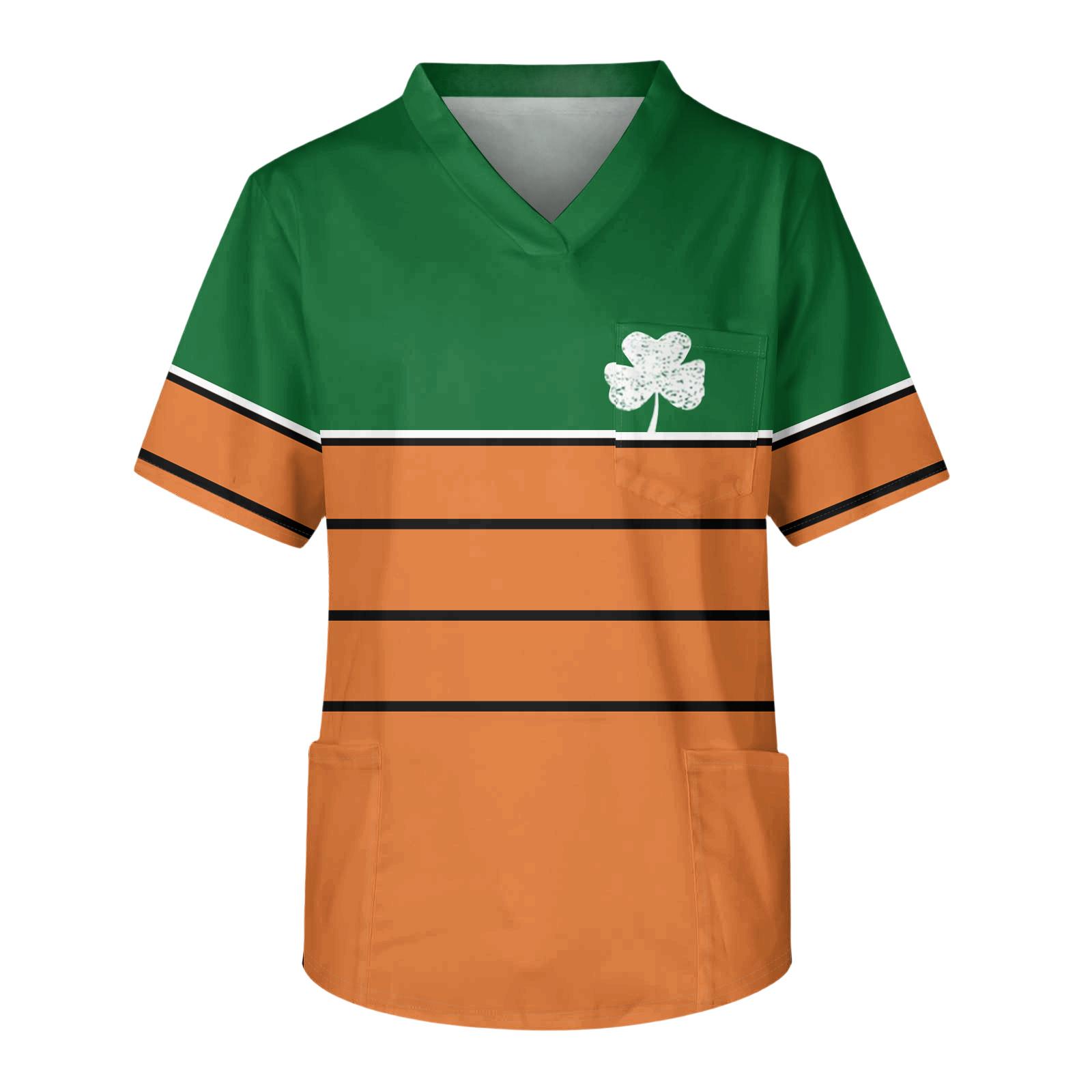 

Чоловічий повсякденний топ з коротким рукавом, V-подібним вирізом, принтом та накладною кишенею спереду XXL