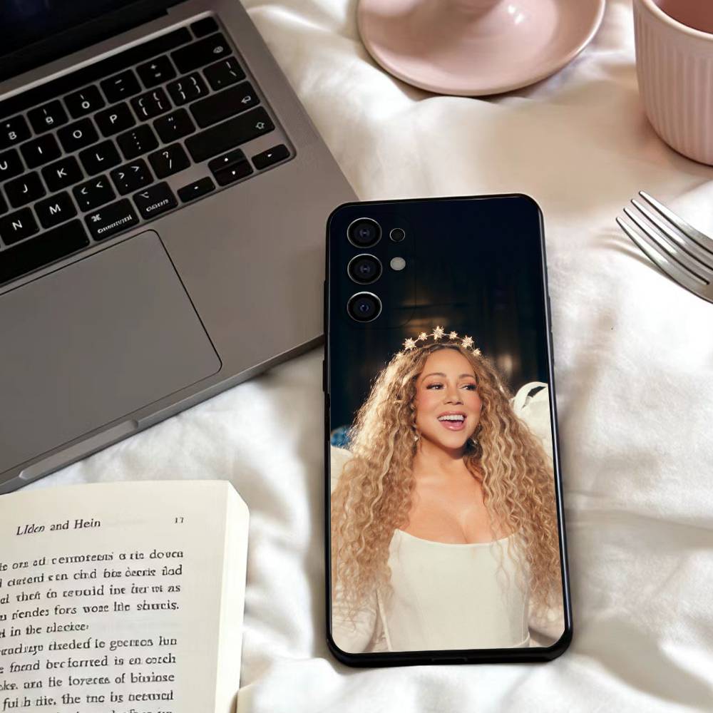 M-Mariah Carey Wallpaper  Phone Case For Samsung S25,24,23,22,30,21,10,9,Ultra,Plus,Lite,FE,4,5 G Soft Black Case