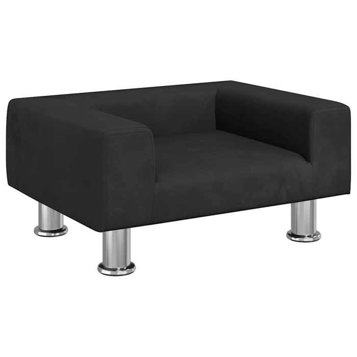 VidaXL Canapé pour enfants noir 50x40x26,5 cm velours 3196340