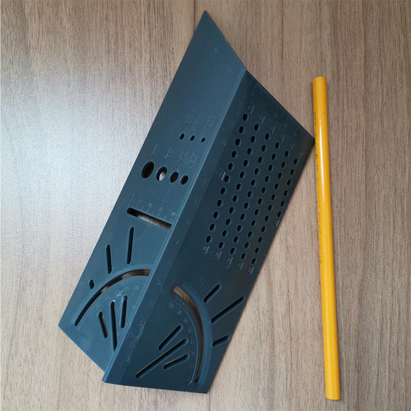 

Многофункциональная угловая линейка, 45 градусов, линейная линейка 90 градусов, трехмерная регулировка типа упора для деревообработки