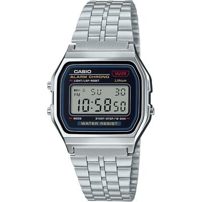 Casio Collection A159WA-N1JH Men's Silver Watch Japanese Made Stainless Steel Quartz Timepiece