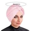 Fashion Vintage Hijab Caps Elastic Soft Polyester Twist Knot Turban Hat Breathable Wrap Style Cancer Chemo Hat Hair Loss