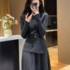 Womens Knit Sweater Dress Set With Ice Silk Fabric For Autumn Winter Casual Wear