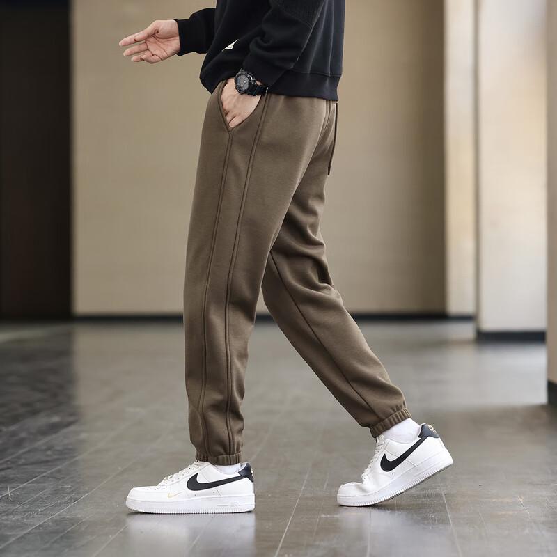 FENGXIAO Men's 2025 New Fleece-Lined Casual Trousers