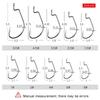 50pcslot Soft Worm Fishing Meredith Hooks High Carbon Steel Wide Super Lock Fishhooks Lure Softjerk Hooks 850 Fishing Tackle