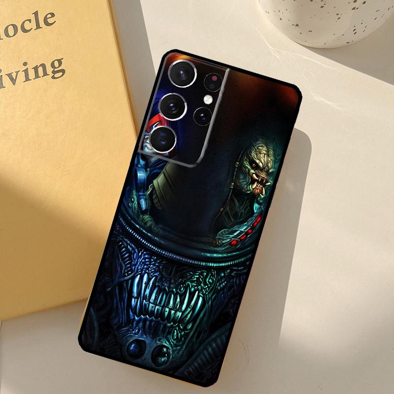 Alien Predator Phone Case For Samsung Galaxy S24 Ultra S20 S21 S22 S23 S25 S9 S10 Plus S23 FE Cover Shell