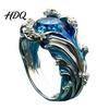 Resin Statement Ring Wave for Women Ocean Inspired Chunky Ring Non Artistic Finger Tarnish Open Adjustable Fashion Jewelry Summer Vacation Themed