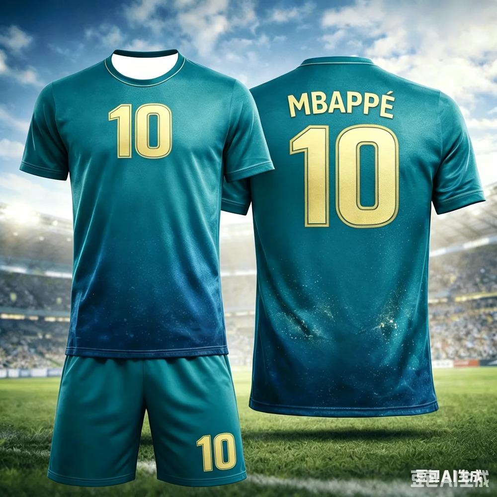Letní Fotbalový Dres Mbappé Č. 10 Color-Block Potisk Dospělý/Děti Styl Rodič-Dítě Rychleschnoucí Tričko a Šortky Sportovní Set