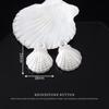 Hand-Sewn Irregular White Conch Shell Decorative Buttons for Skirts and Shirts